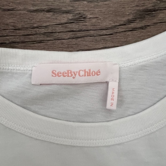 See By Chloe White Puff Sleeve Blouse - Picture 2 of 4